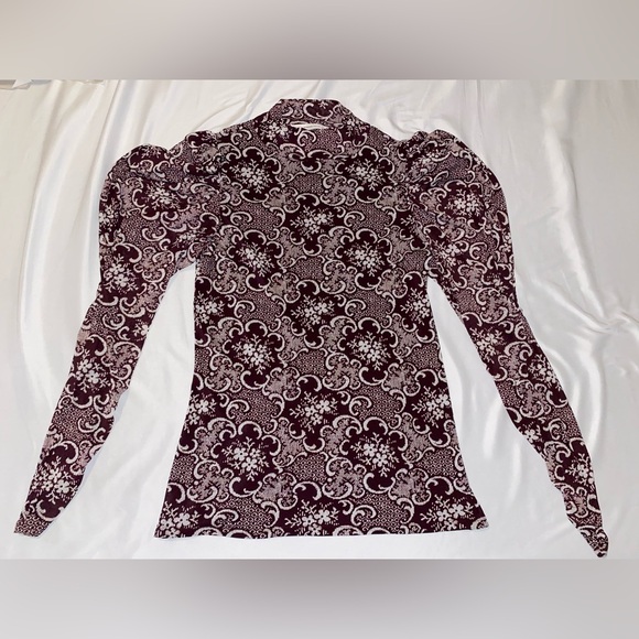 Rebecca Taylor Rochelle Fleur drape mock neck - size large - never worn - Picture 6 of 15